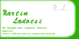 martin ladocsi business card